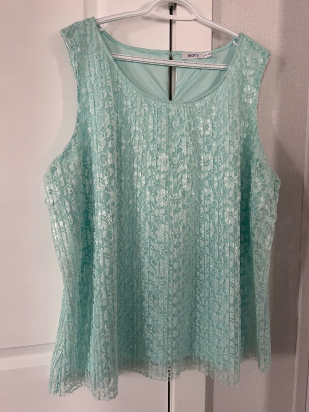 Ricki's Mint Lace Overlay Sleeveless Camisole